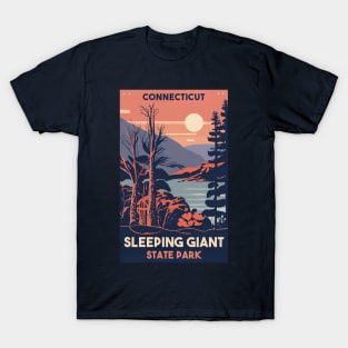 A Vintage Travel Art of the Sleeping Giant State Park - Connecticut - US T-Shirt